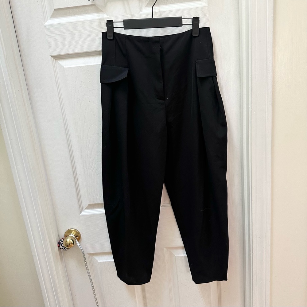 Stella McCartney Black Barrel leg cargo Women's Pants 38